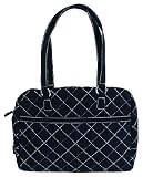 Vera Bradley Black Microfiber Commuter Tote