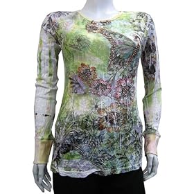 JC Eternity Ladies Burnout Shirt with Studs