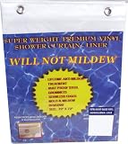 White Super Weight Premium Vinyl Shower Curtain Liner with Lifetime Mildew Treatment
