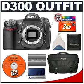 Nikon D300 Digital SLR Camera with 2GB CF Memory Card   EN EL3e Battery   Case   Cameta Bonus Accessory Kit