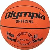 Men's Orange Rubber Basketball from Olympia (Set of 4)