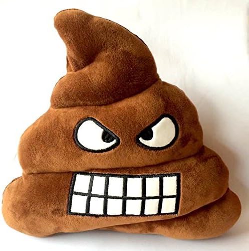 Weitengs Stuffed Pillow Cushion Emoji Poop Shaped Smiley Face Doll Toy Poo Shape Pillow