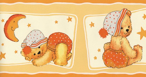 Julius Z&ouml;llner 8890015819 - Tapetenbord&uuml;re Kuschelb&auml;r apricot, 5m