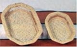 Handcrafted Cross Weave Rattan Tray Set (Cambodia)