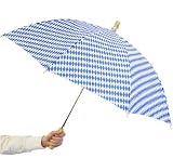 Oktoberfest Bavarian Blue and White Check Umbrella