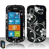 Rubberized Silver Vine Flower Butterfly Snap on Design Case Hard Case Skin  ....