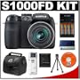 FujiFilm FinePix S1000fd Digital Camera with 4 AA Batteries + Case + Cameta Bonus Accessory Kit
