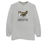 Norwegian Forest Cat - Long Sleeve T-Shirt, Light Steel, X-Large