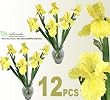 12 pieces of 27" Artificial Iris bendable flower Sprays