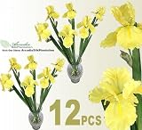 12 pieces of 27" Artificial Iris bendable flower Sprays