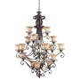 Kichler Lighting 1860CZ 18 Light Cottage Grove Chandelier, Carre Bronze