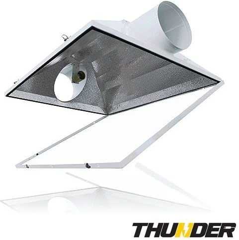Thunder (TM) Sunmax 6-Inch White Air Coolable Reflector for Plants with Easy Location Mounting (5 Year Manufacturer Warranty !) by HydroponicsPro
