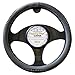 Embedded Crystal Accent Steering Wheel Cover - Gray