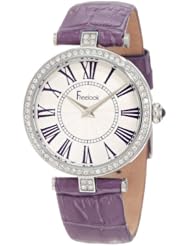 Freelook Womens HA1025-6 Purple Leather Band/Silver Face Watch
