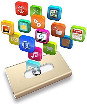 Apple Phone U Disk, Altavors 8g 16g 32g Otg USB Dual Disc Push-pull Computer Phone External Hard Drive Double Plug Apple Disk Iphone6/5 (8g Gold)