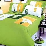 Le Vele Evergreen Green - Duvet Cover Bed in Bag - Full / Queen Bedding Gift Set - LE21GQ