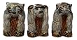 Chinese Cloisonne Monkeys, see no evil, hear no evil, speak no evil - set of three (3)