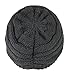 Jiaolun Charcoal Cable Ribbed Knit Beanie Hat w/Visor Brim – Chunky Winter Skully Cap