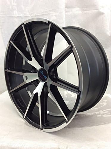 20" Inch Staggerd Gianelle Davalu Wheels Rims Full Set of (4) Black Machine Face 20x8.5 front and 20x10 rear 5x112 Offset:35mm Hub:66.56 udi A4 A5 A6 A7 A8 Q5 MBZ E S CL ML CLASS