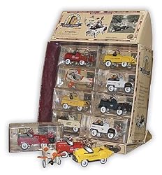 1/10-Scale Working Miniature Pedal Cars (Display Set of 16)