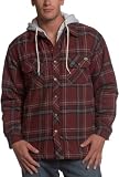 Dickies Men's Flannel Hood With Fleece Insert,Burgundy,XX-Large