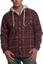 Dickies Men's Flannel Hood With Fleece Insert,Burgundy,XX-Large
