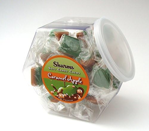 Shurms Caramel Apple Soft Candy Chews 30 Piece Fishbowl (about 12oz)