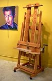 The Renee Easel- Solid Oak US Made Double Masted Artists Easel with Glass Mixing Palette