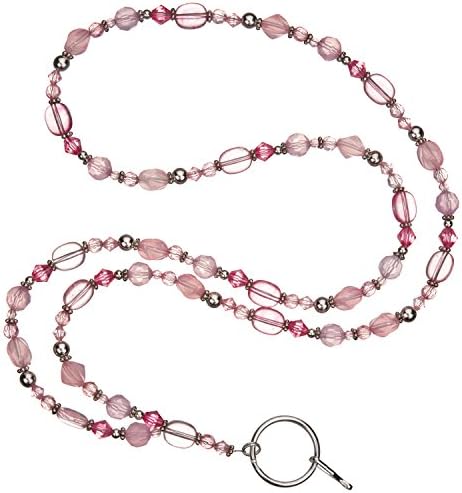 Beaded Lanyard Breast Cancer Awareness Gift Ideas Soft Pink Glass Beads