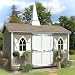 Workshop with Steeple, Gothic Windows and Shutters Aluminum Trim Color: Black, Floor: 10 x 14, Vinyl Siding Color: Clay