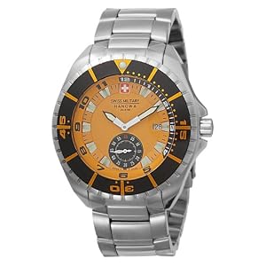 Swiss Military Hanowa Men's 06-5095-04-079 Sealander 316L Stainless Steel Orange Dial Watch