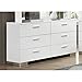 Felicity 6-Drawer Dresser Glossy White