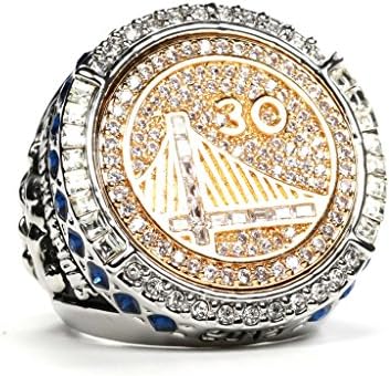 2015 Golden State Warriors NBA Championship Ring Curry's MVP Collections Made of Copper and Silver Plated