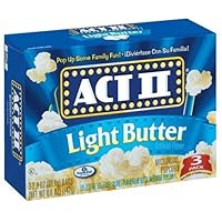 Act II Popcorn, Light Butter, 3-Count Boxes (Pack of 12)