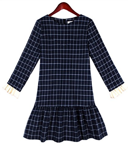 レディース チェック柄 ワンピース　オリジナルBAGセット#1040