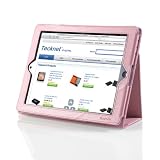 TeckNet® iPad 2 Premium Folio Case / Cover and Flip Stand For Apple iPad 2, With Magnetic Sleep Wake Sensor Feature - Pink