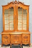 Vintage French Country Louis XV China Display Cabinet