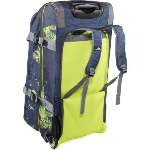 High Sierra U.S. Ski Team Expandable Wheeled Duffel Bag, Blue, 32x15x15