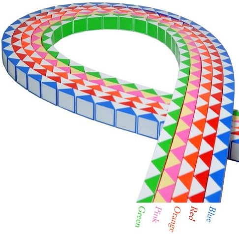 Baibianmowang 72 Blocks Ruler Magic Ruler,Magic Snake Folding Puzzle Toy(72)