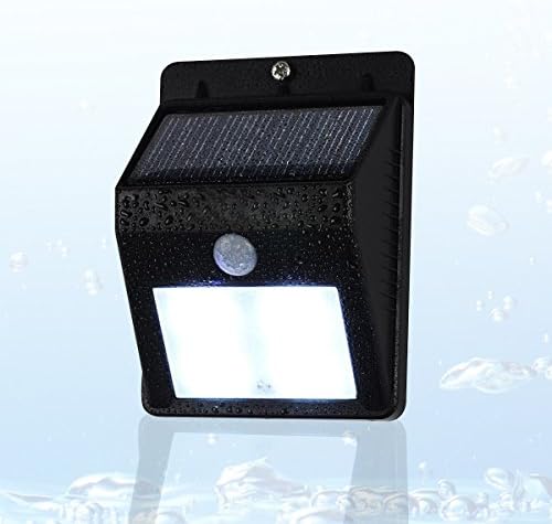 Fourling Solar Lights 4 LED Solar Powered Motion Sensor Light Outdoor Garden Courtyard Landscape Lamp Wall Light