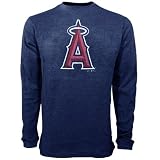 Reebok Los Angeles Angels of Anaheim Navy Blue Faded Logo Long Sleeve Thermal T-shirt