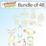 Stretchy Shapes Silly Bands Animal Bands Bracelets Bundle of 48 MY BACK PACK & HAPPY BIRTHDAY Styles Rubber Bands