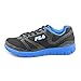 Fila Womens Warp 4 Black/Sky Blue/Metallic Silver Running Shoes