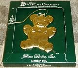 24 Karat Goldtone Ornament - Bear with Tie Christmas Tree Ornament