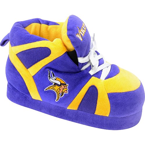 Nfl Minnesota Vikings Slippers Xxl- Unisex 12 - 15