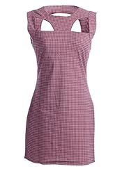 Cutout Plaid Print Sleeveless Mini Dress 