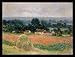 Claude Monet (Haystack Near Giverny) Black Wood-Mounted Art Poster Print - 11 X 17