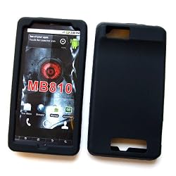 Smooth Black Skin Case for Motorola DROID X MB810 & Droid X2 MB870 (Verizon)