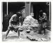 Historic Print (L): [Diorama in the History of Work exhibit, demonstrating early bronze casting, Paris Expos
