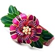 Genuine Leather Flower Snap Fashion Bracelet